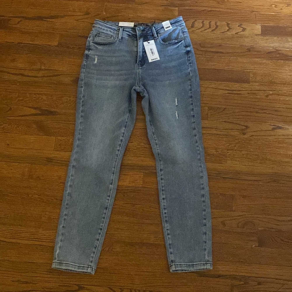 Judy blue hi waist vintage mild distressed  slim fit jeans size 7/28 - Picture 5 of 9